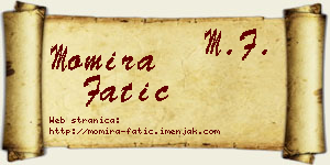 Momira Fatić vizit kartica